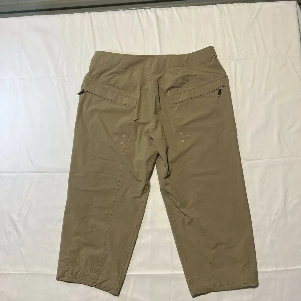 Mountain Hardwear Hiking Pants Beige Stretch Belted Buckle Pockets Flat Front XL - Picture 5 of 10